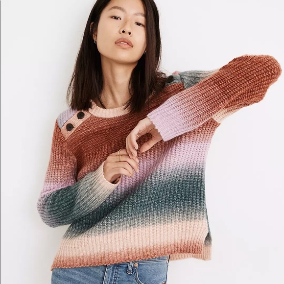 Madewell Colorful Shoulder Pullover Sweater Size S - Picture 3 of 7